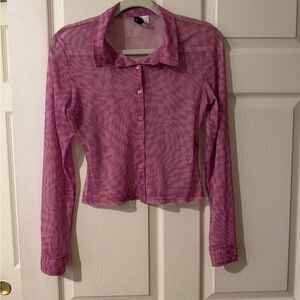 Pink Sheer Women's Top